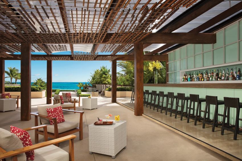 the vine terrace bar at secrets the vine cancun