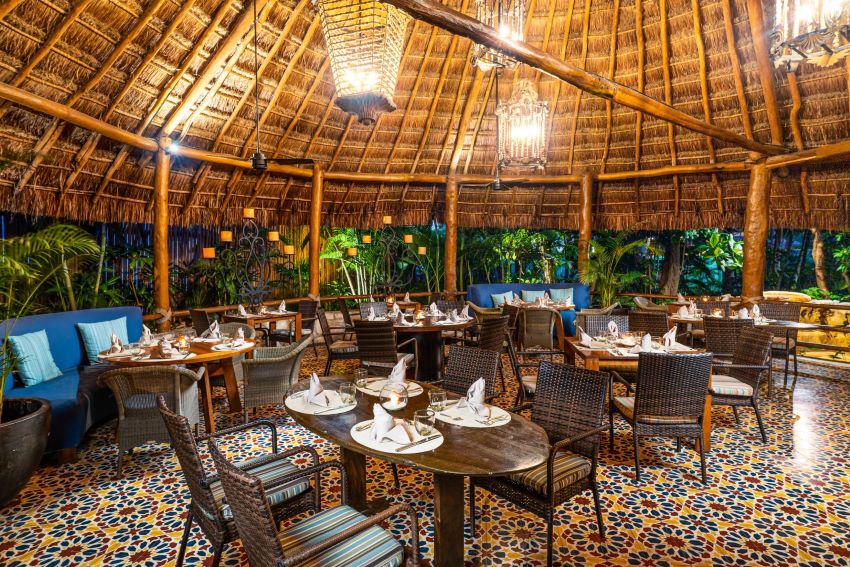 restaurant at mahekal beach resort