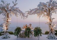 couple at Banyan tree wedding venue in Acapulco