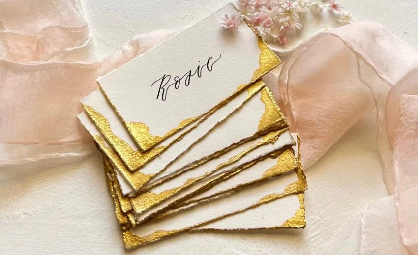 handwritten placecards