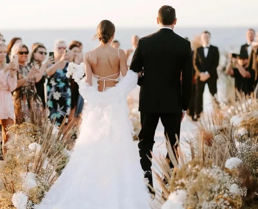 bride and groom at conrad punta de mita