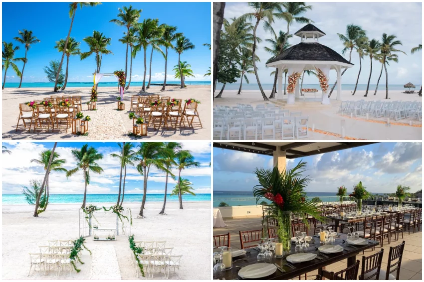 Hyatt Ziva Rose Hall wedding venues collage