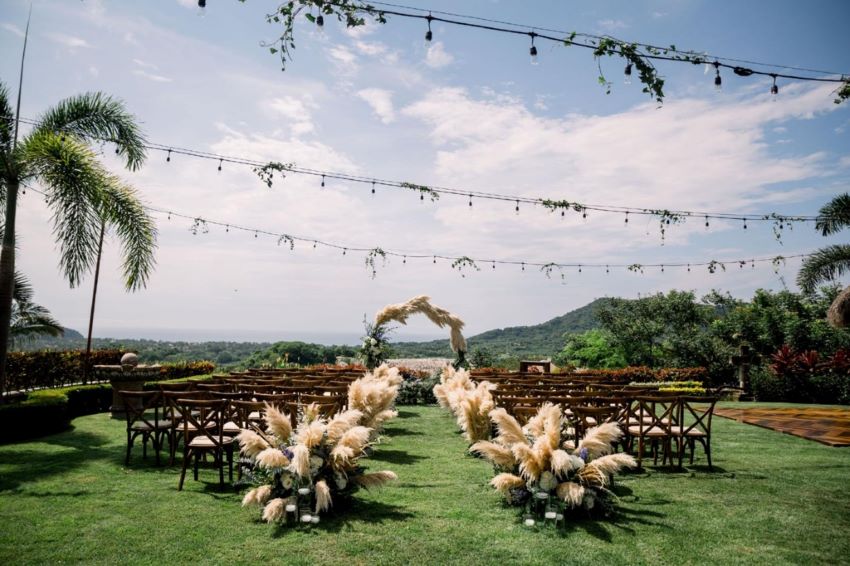 wedding ceremony setup at Hacienda Antigua riviera nayarit
