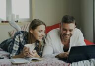 couple trying to figure out How to Budget for a Destination Wedding