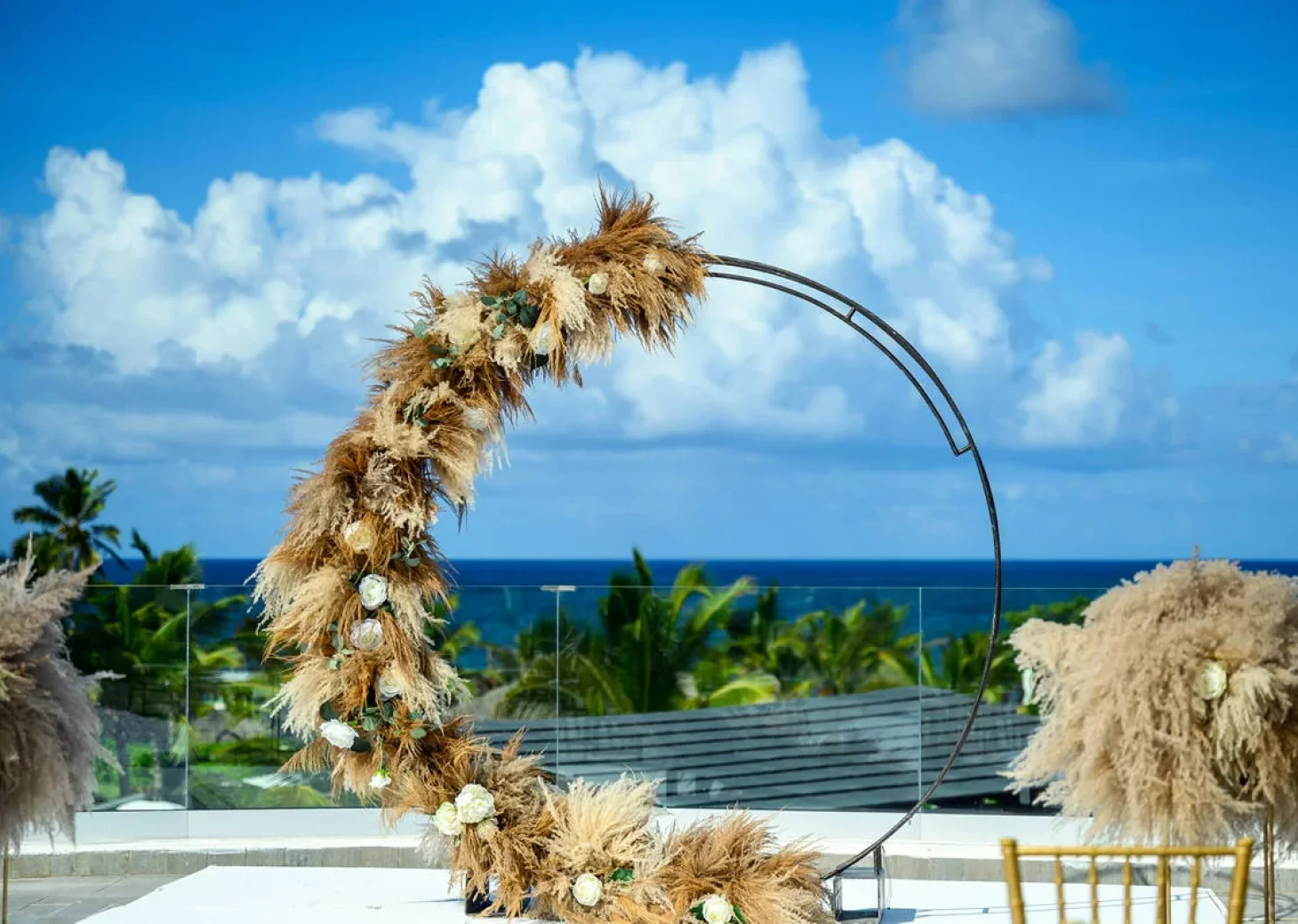 Ceremony on the seaside sky terrace at Dreams Macao Punta Cana Resort and Spa