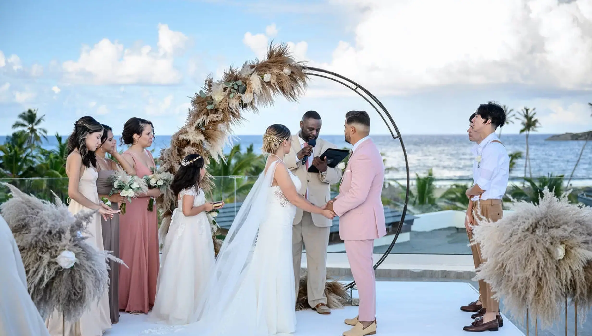 Terrace wedding ceremony at Dreams Macao Beach, Punta Cana