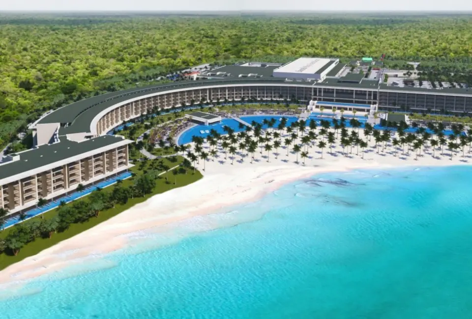 Barcelo Maya Riviera - Adults only arial view from ocean