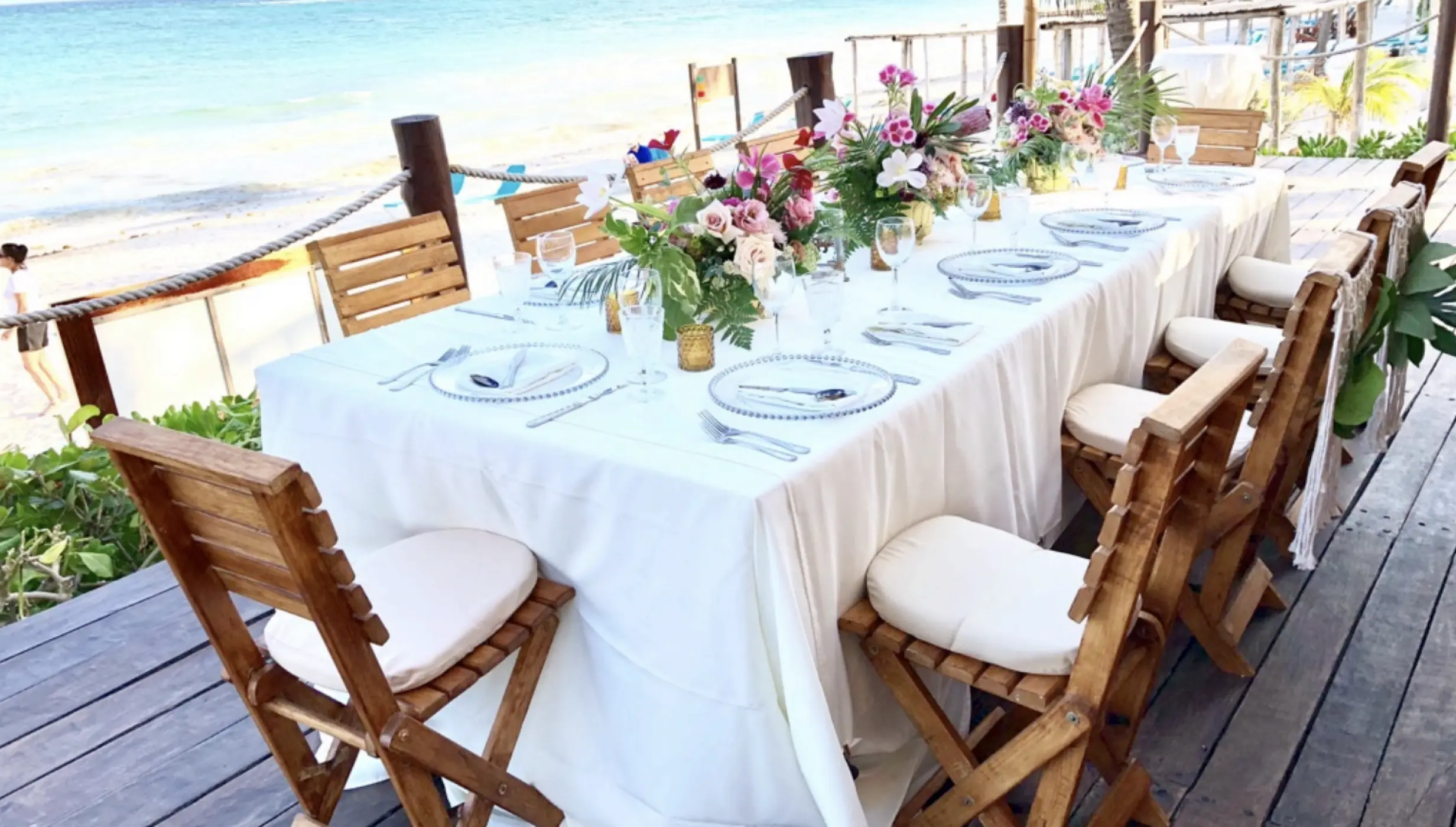 Private dinner reception in sushi bar at akumal bay beach and wellness resort