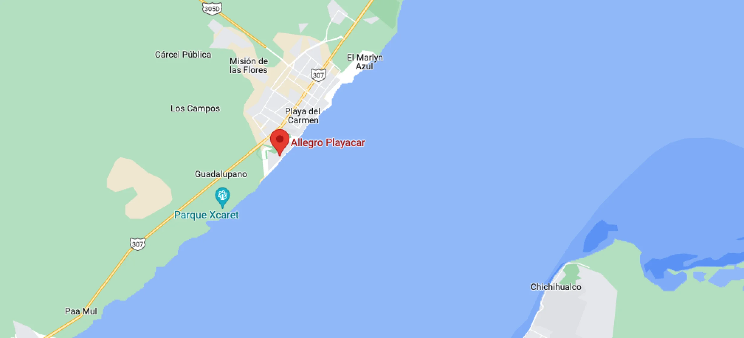 Resort map of Allegro Playacar