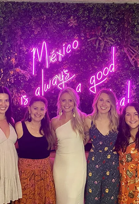 Bride with girlfriends