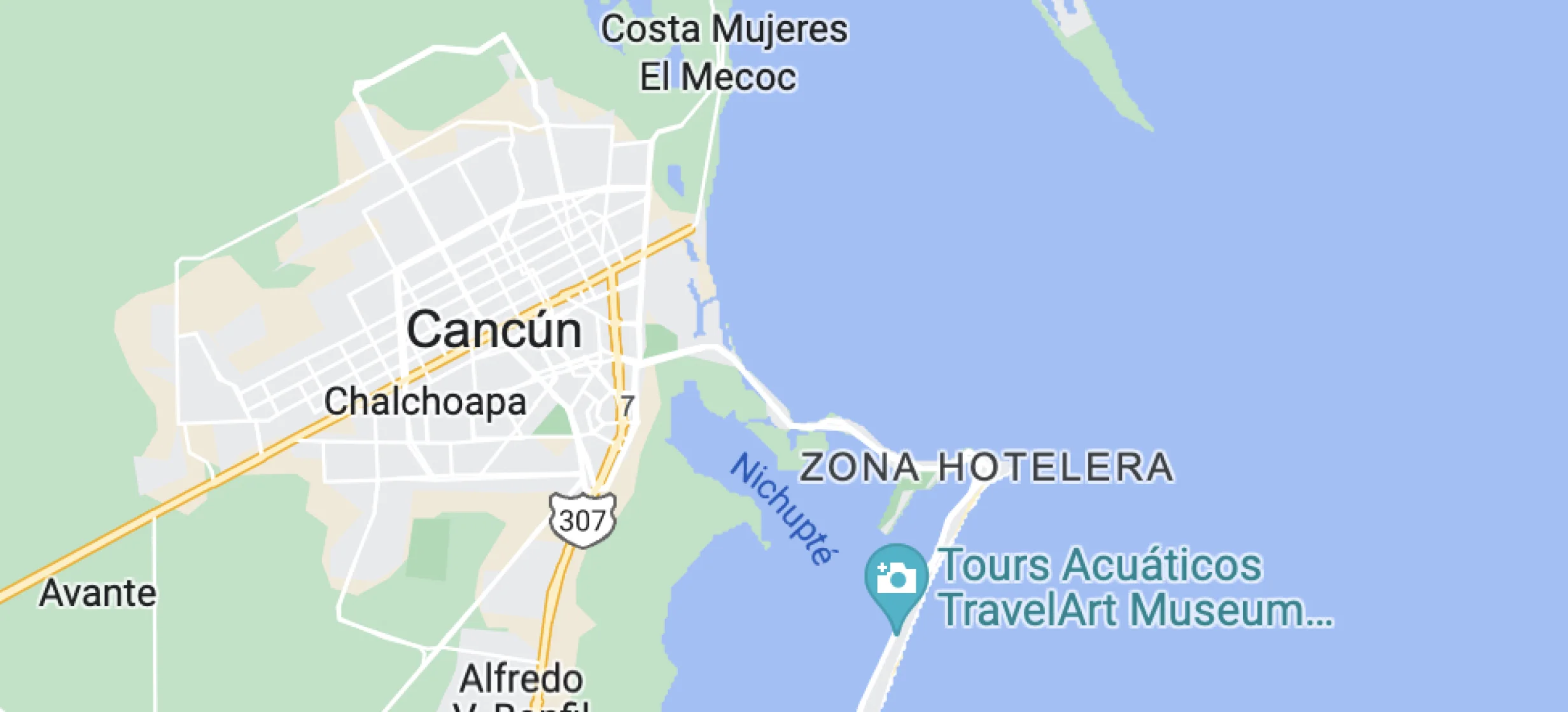 Atelier Playa Mujeres Map
