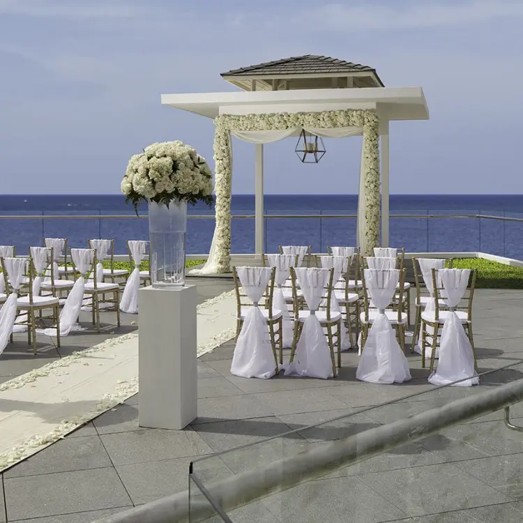 Sky terrace wedding ceremony setup at Azul Beach Negril, Jamaica