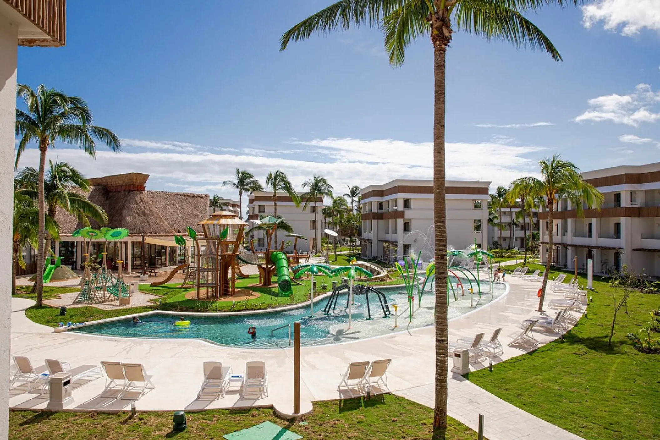 Bahia Principe Grand Tulum kids pool and water park area with slides, Tulum