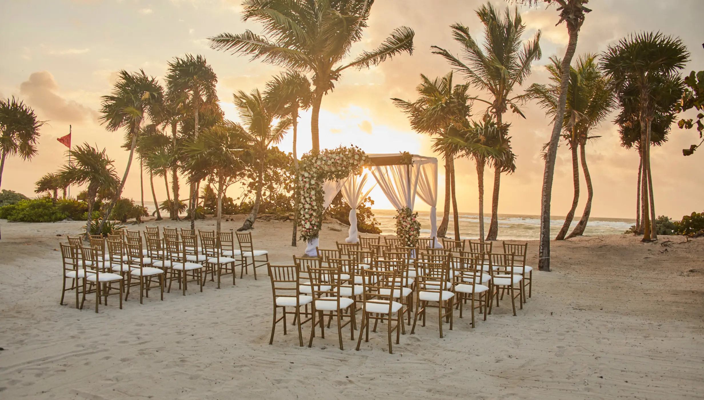 Beach Huppa wedding venue at Bahia Principe Grand Tulum