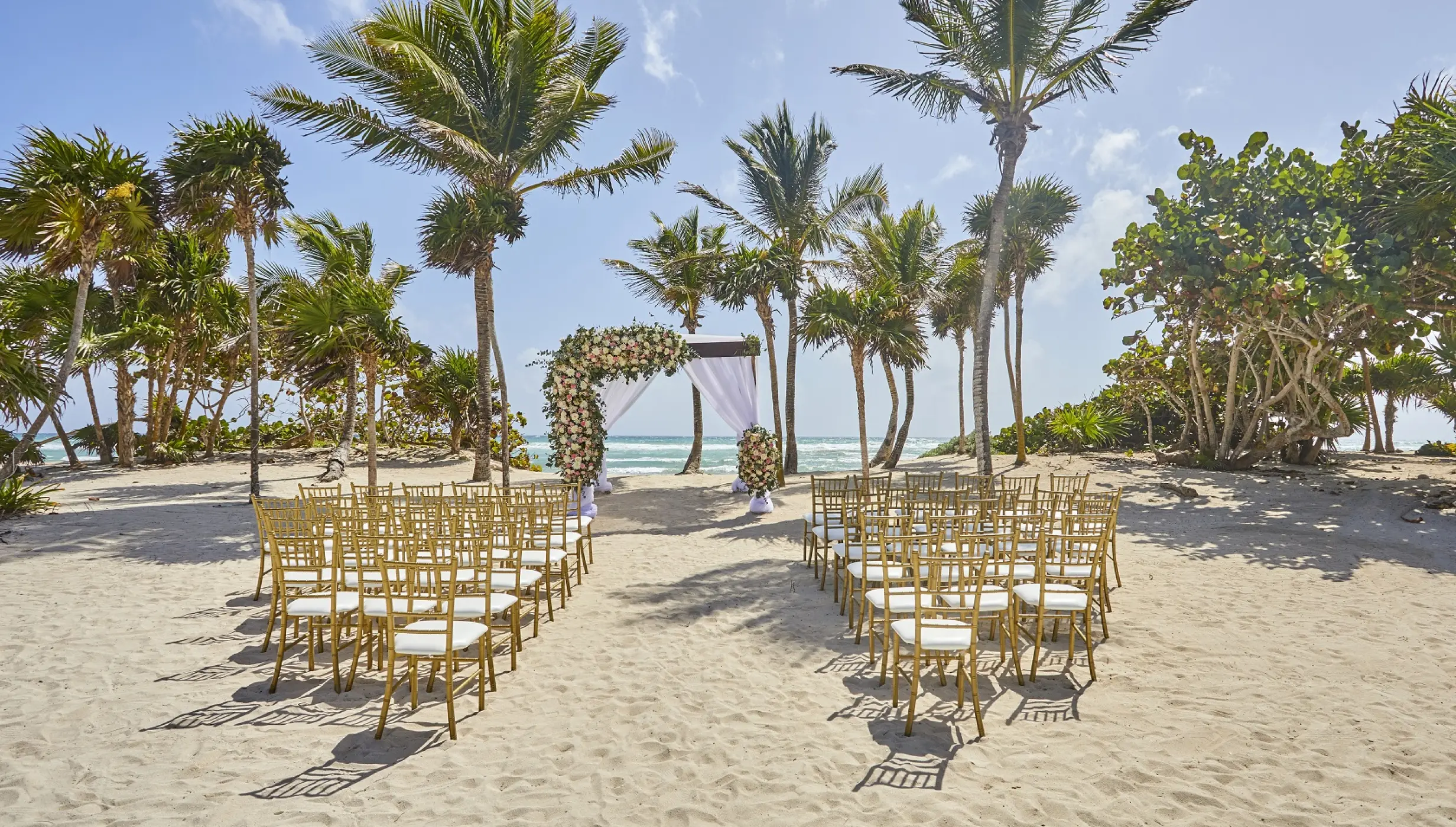 Beach huppa wedding venue at Bahia Principe Riviera Maya