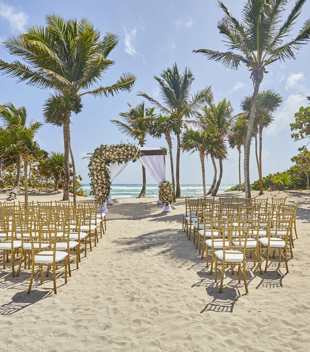 Beach huppa wedding venue at Bahia Principe Riviera Maya