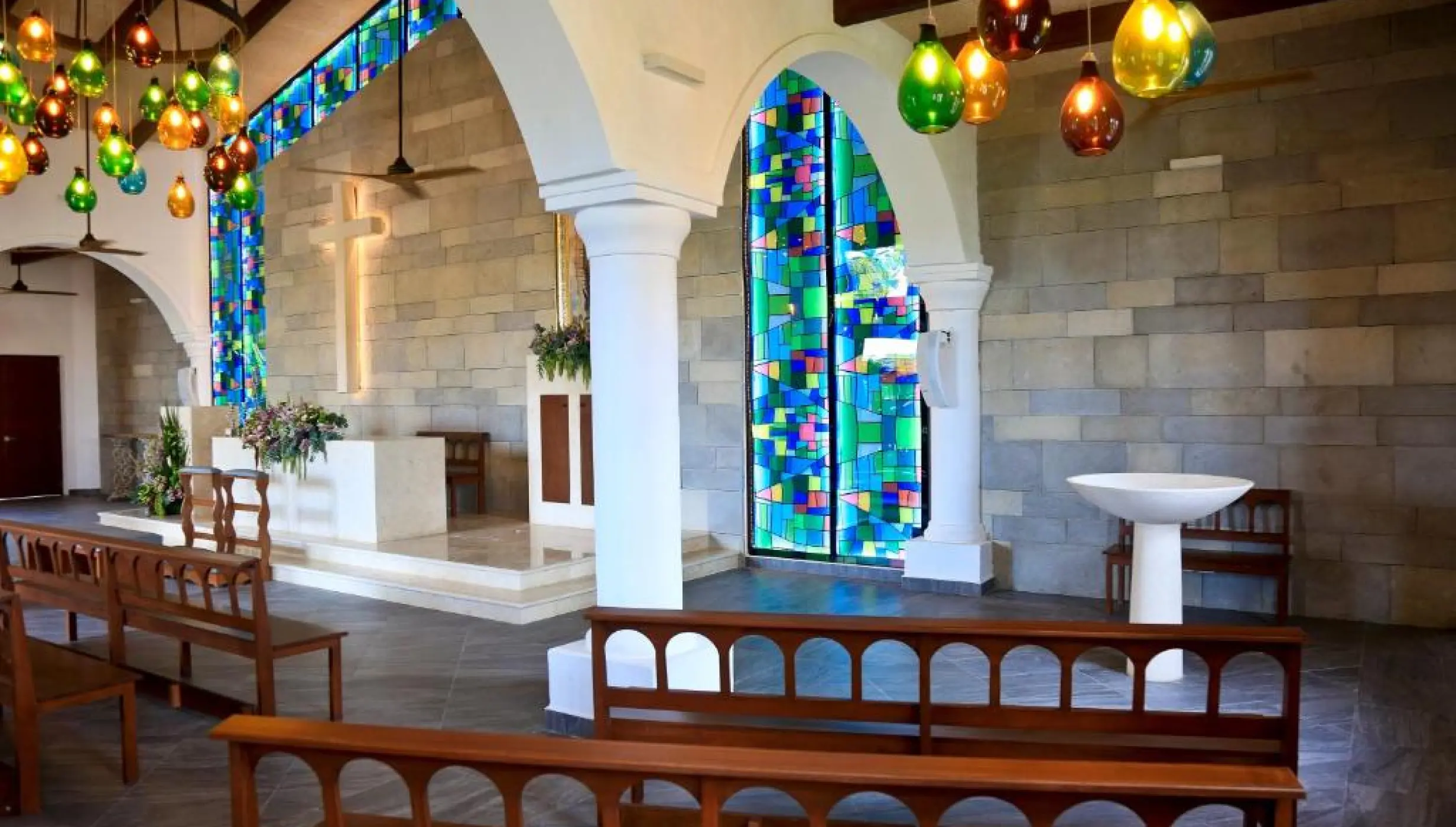 Sideview inside the chapel at Bahia Principe Grand Tulum