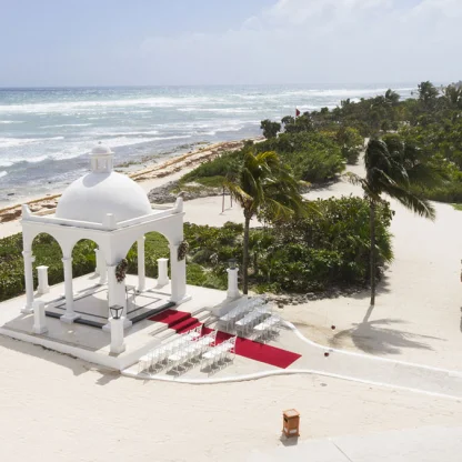 Gazebo wedding venuo on the beach at Bahia Principe Grand Tulum