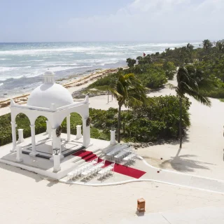Gazebo wedding venuo on the beach at Bahia Principe Grand Tulum
