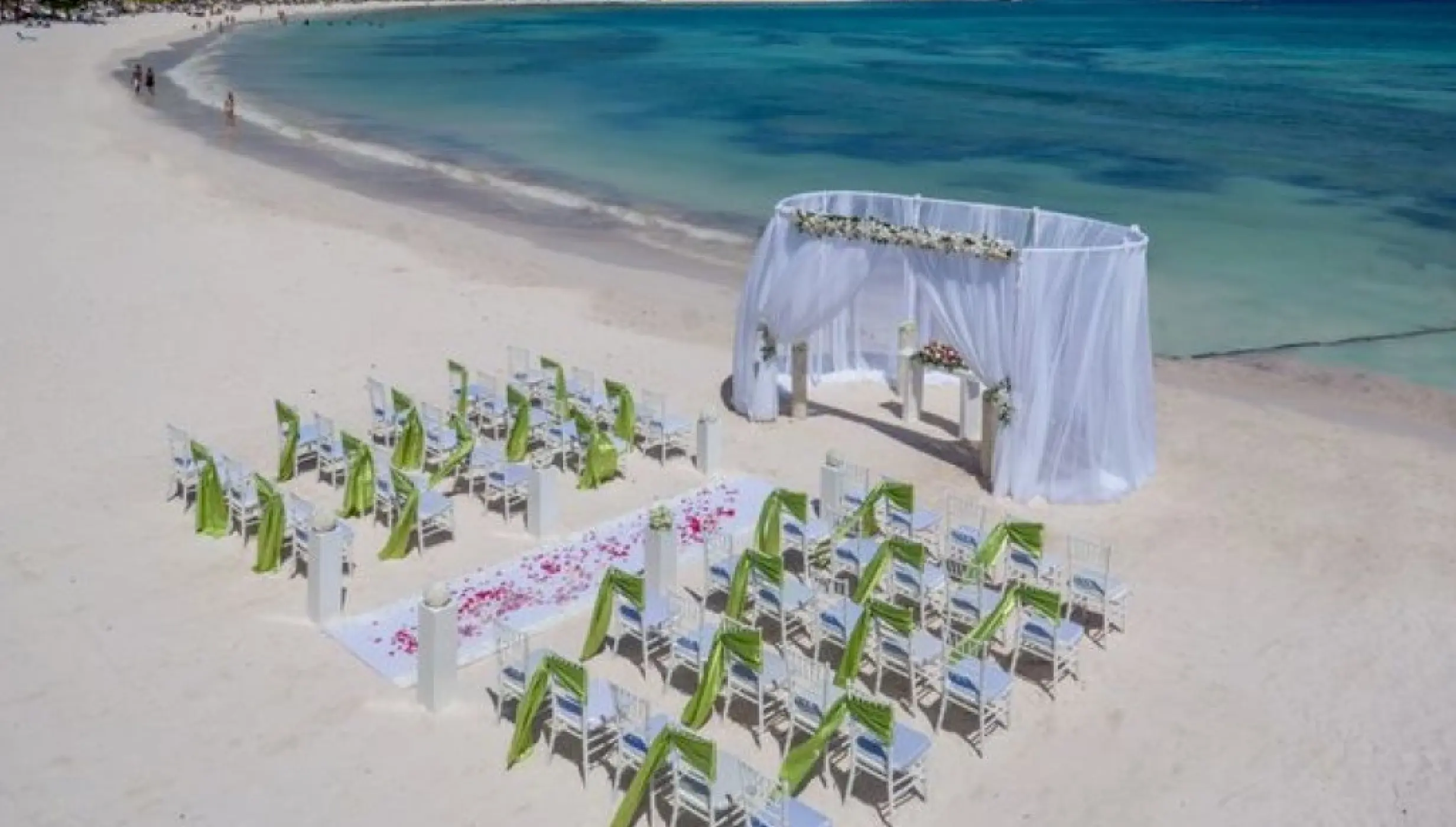 Symbolic ceremony in beach venue at barcelo maya beach