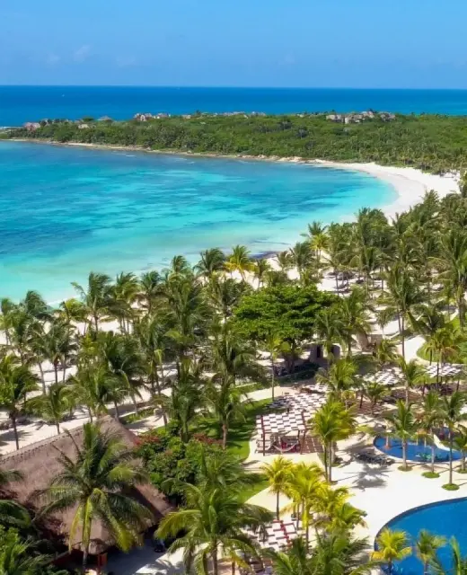 Barcelo Maya hotel and beach arial