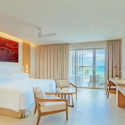 Modern guest suite with ocean views at Barcelo Maya Riviera, Riviera Maya