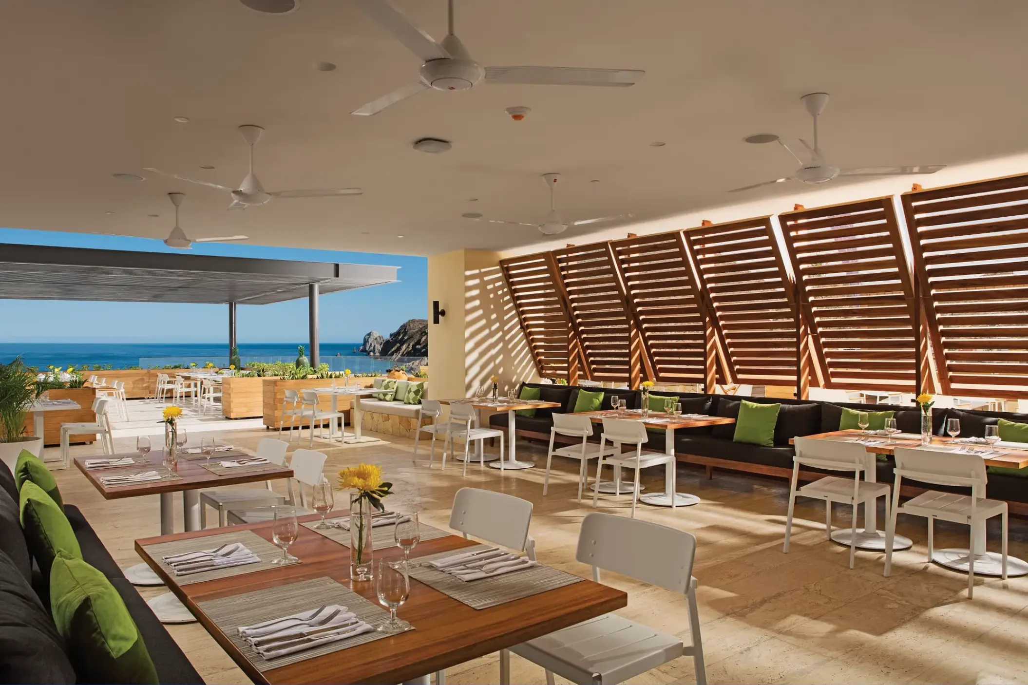 Spoon restaurant terrace with ocean views at Breathless Cabo San Lucas, Cabo San Lucas