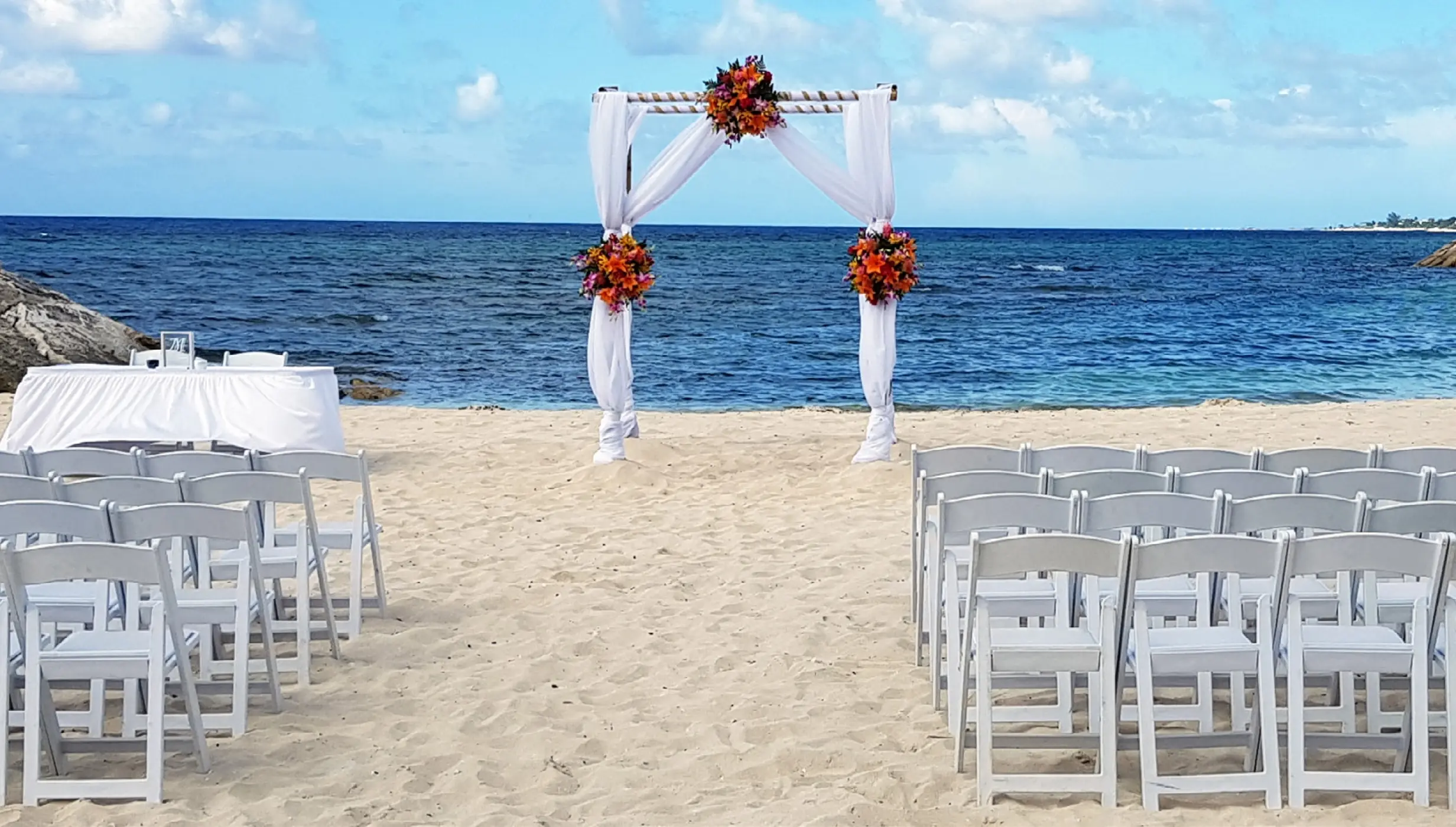 Ceremony in the barracuda beach at Breathless Montego Bay