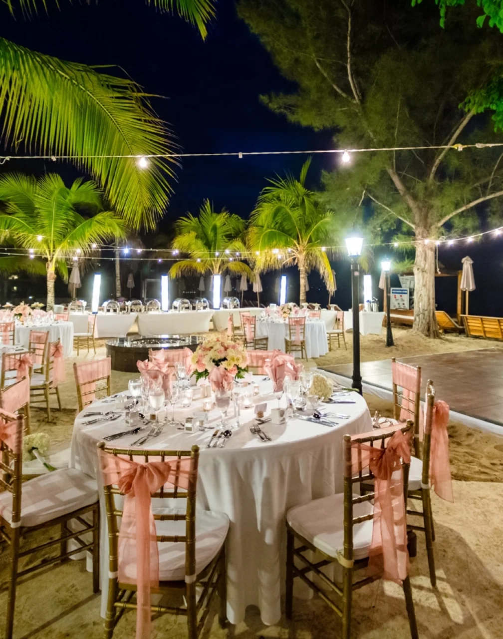 Reception dinner in the breathless beach club at Breathless Montego Bay