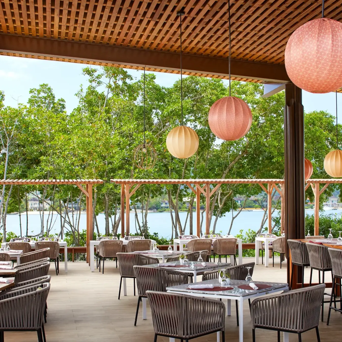 Fishnets restaurant outdoor dining area at Breathless Montego Bay, Montego Bay