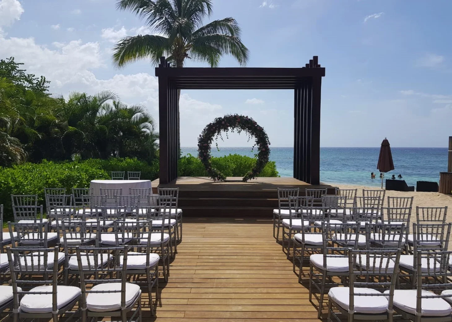 Ceremony decor in the breathless gazebo at Breathless Montego Bay