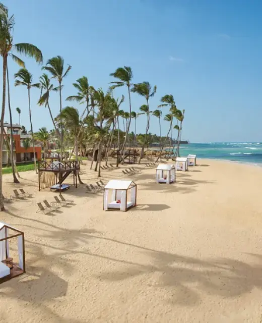 Panoramic view of the beach at Breathless Punta Cana