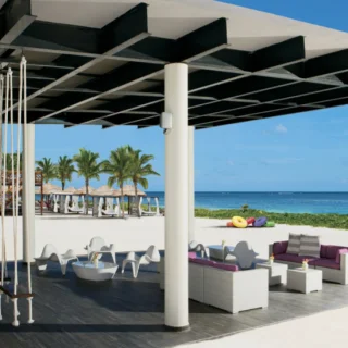 Cocktail setup in the foam bar at breathless riviera cancun