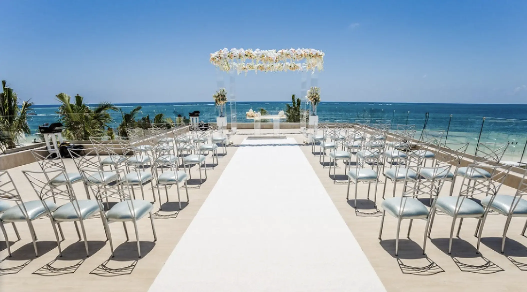 Terrace wedding ceremony at Breathless Riviera Cancun, Riviera Maya