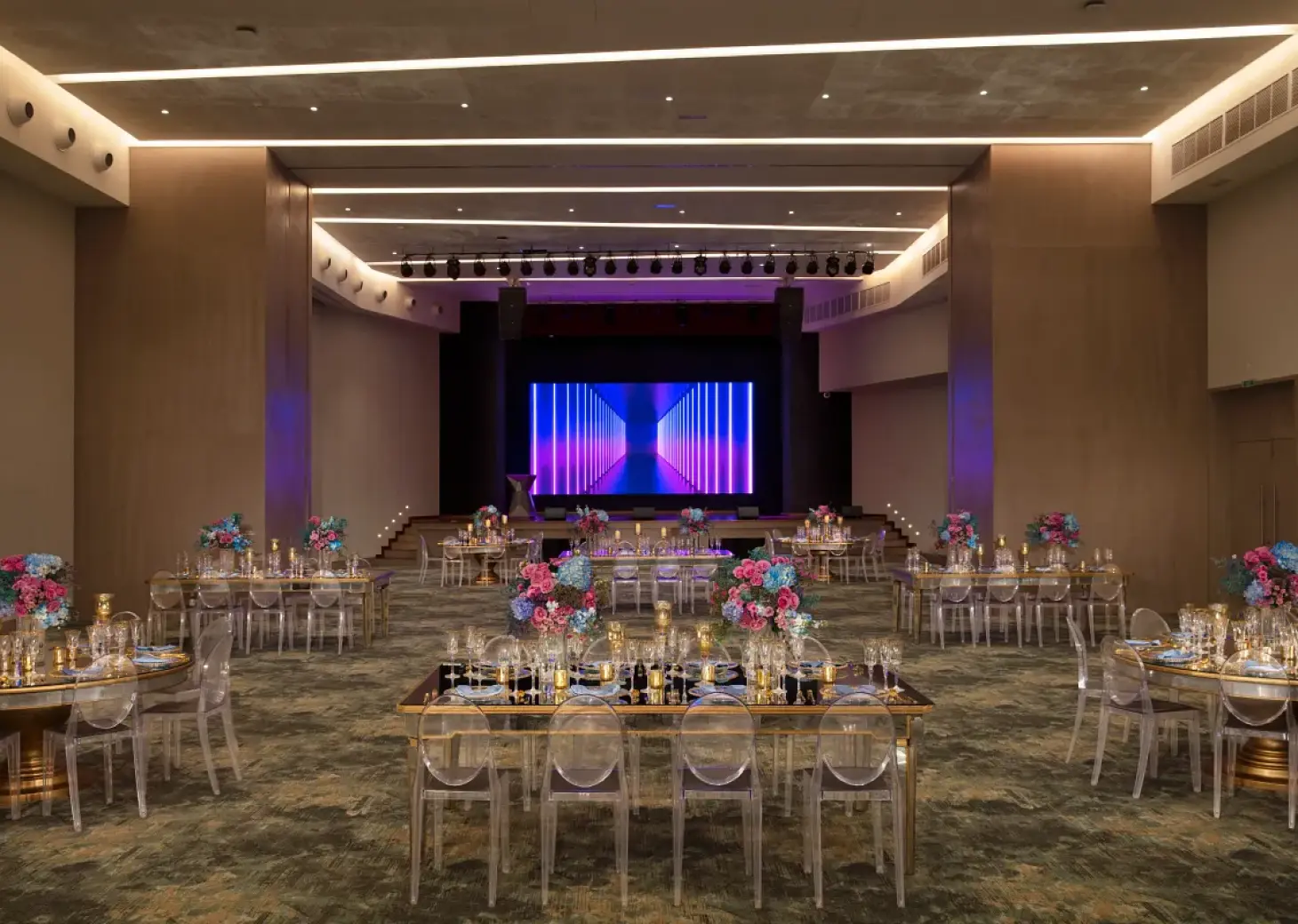 Dinner reception on the ballroom at Breathless Cancun Soul Resort & Spa