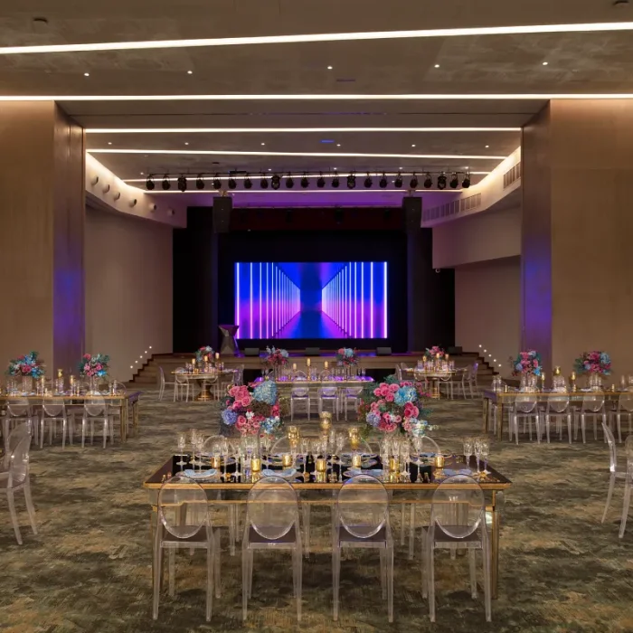 Dinner reception on the ballroom at Breathless Cancun Soul Resort & Spa