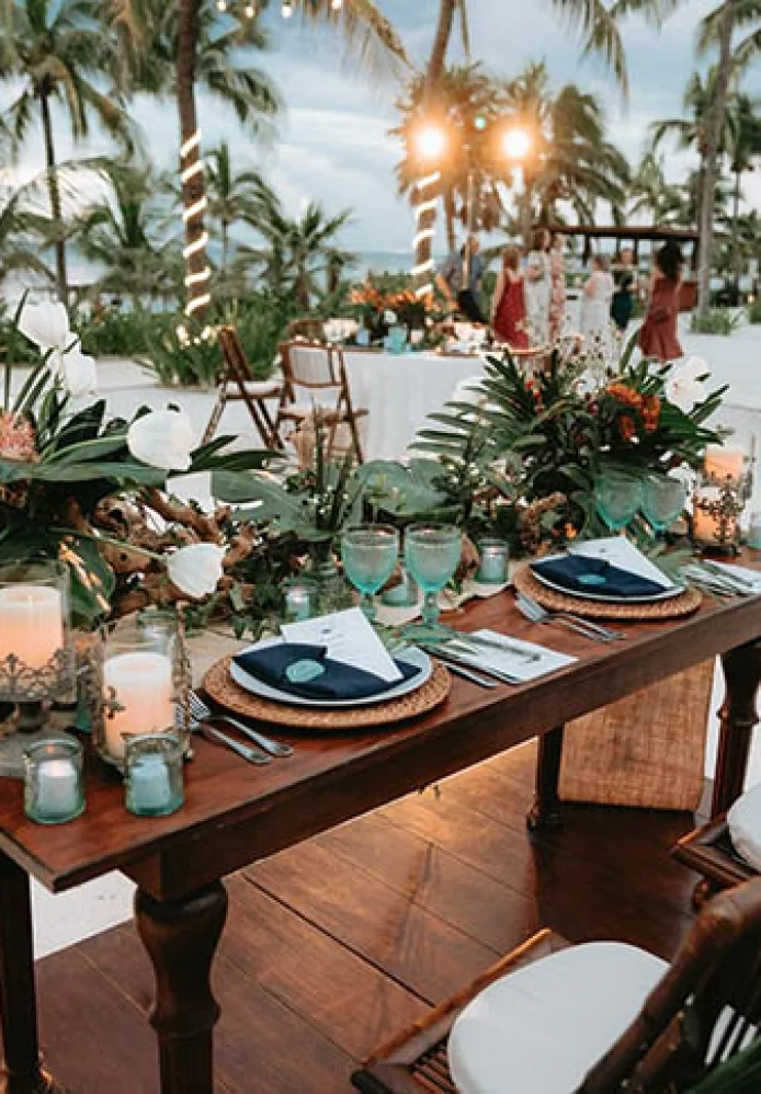 wedding reception set-up