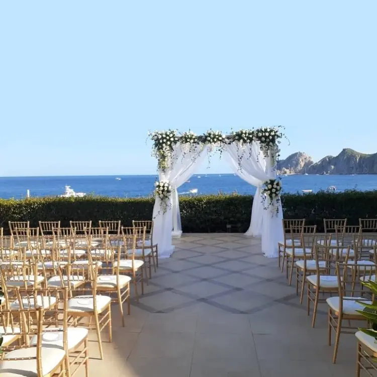Terrace wedding ceremony at Casa Dorada, Cabo San Lucas