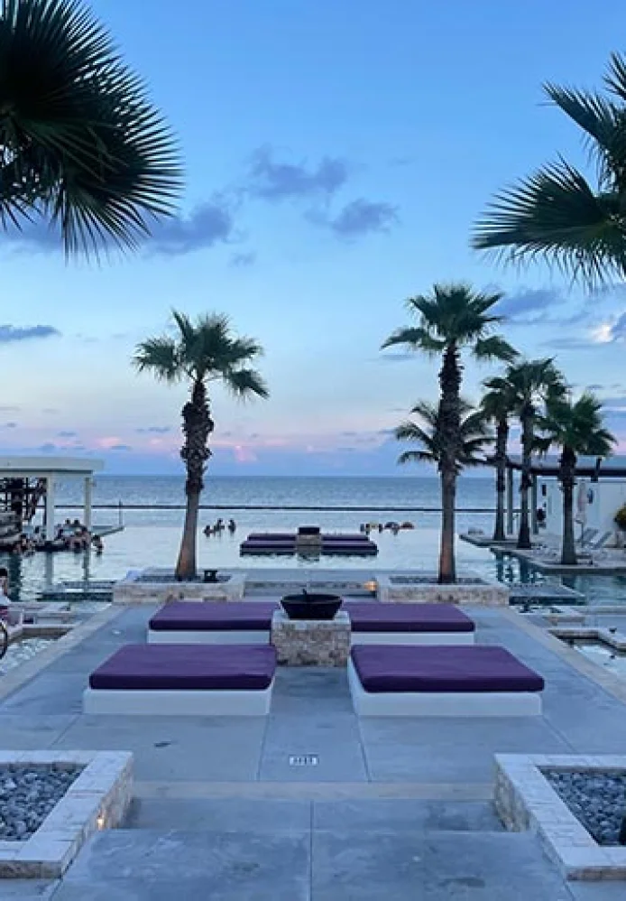 resort's pool as wedding venue