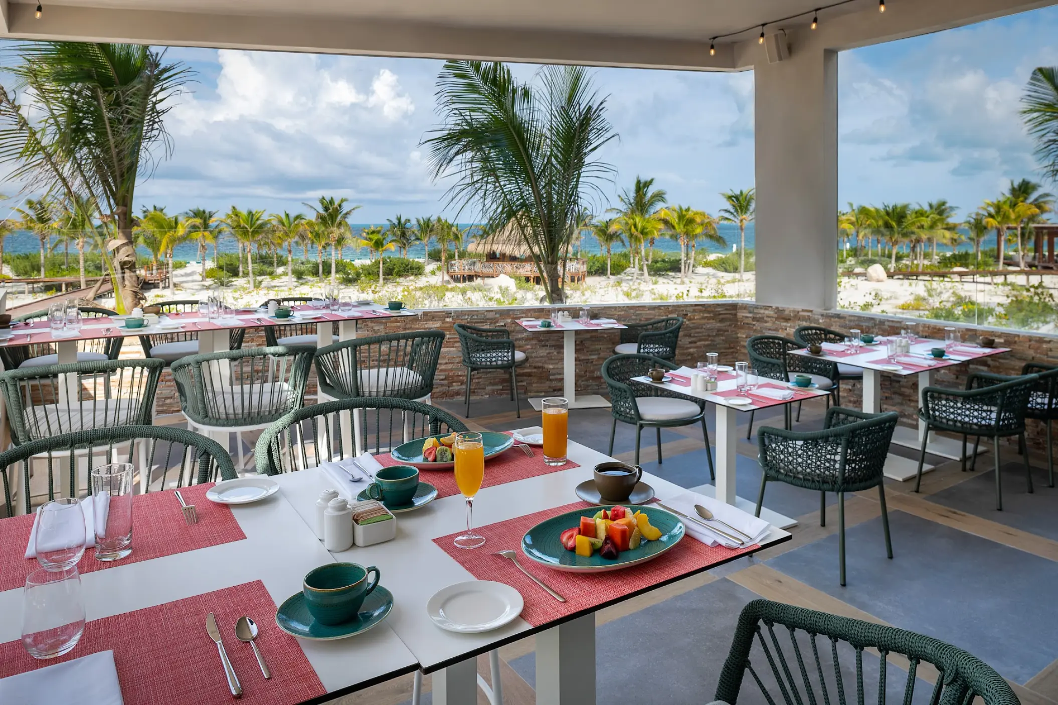 Bloved restaurant terrace overlooking the beach at Catalonia Grand Costa Mujeres, Cancun