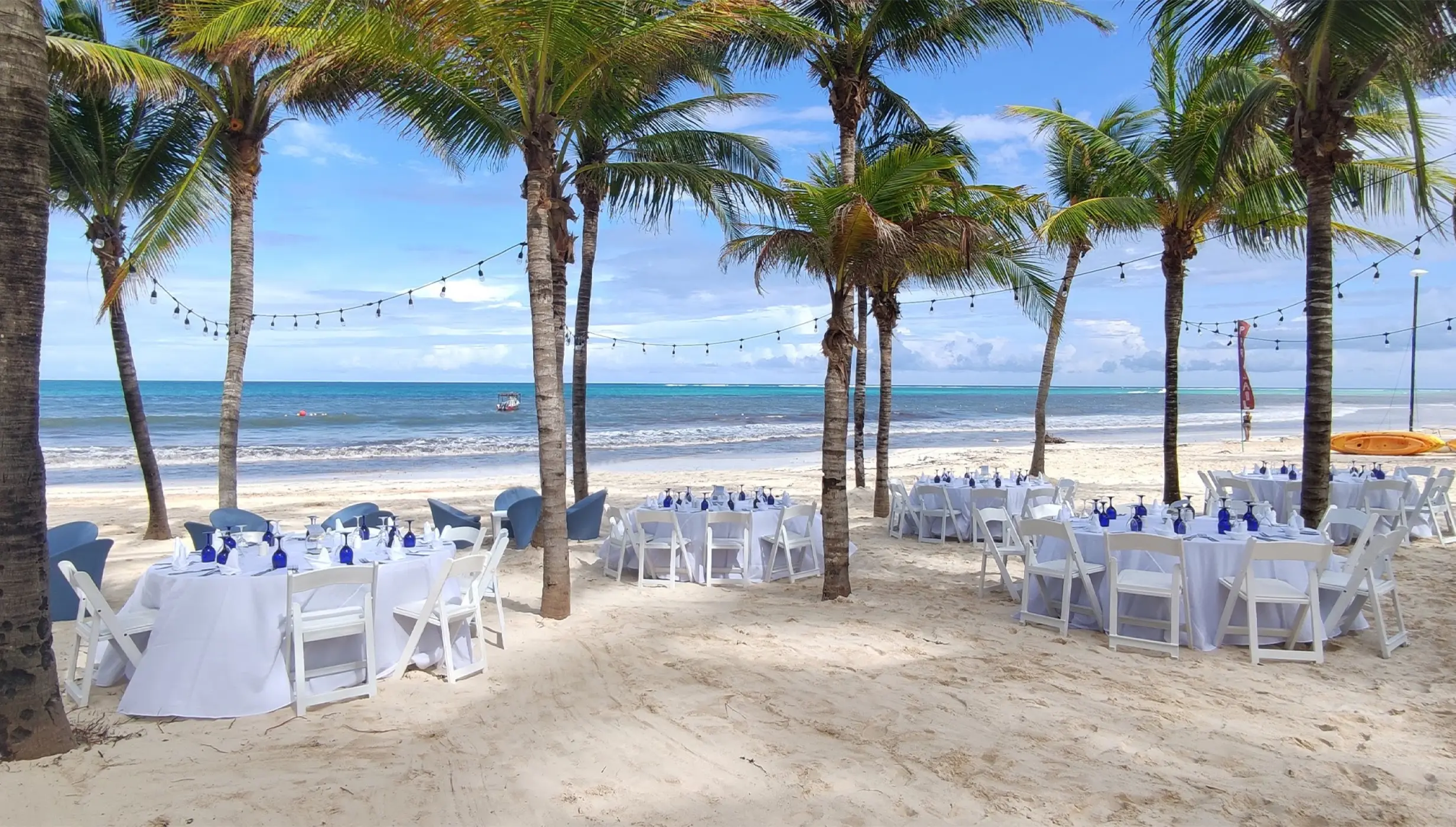 Dinner on the beach at Catalonia Grand Costa Mujeres