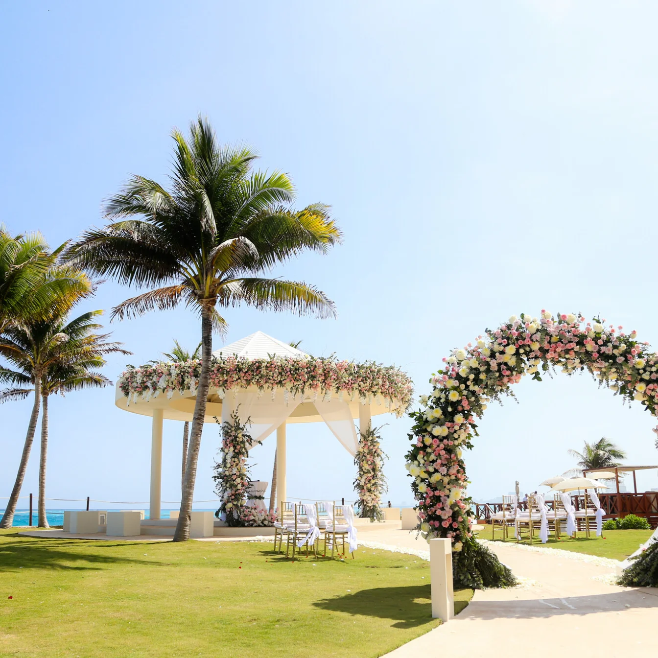 ceremony in the gazebo at Hyatt Ziva Cancun