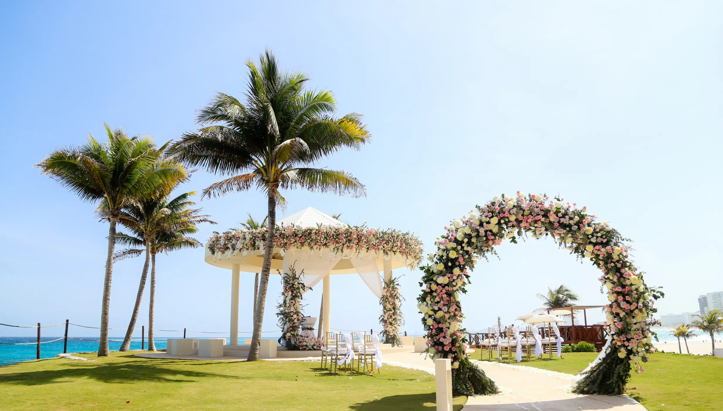 ceremony in the gazebo at Hyatt Ziva Cancun