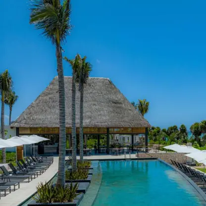 Chiringuito terrace wedding venue at Conrad Tulum Riviera Maya.