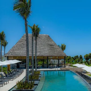 Chiringuito terrace wedding venue at Conrad Tulum Riviera Maya.