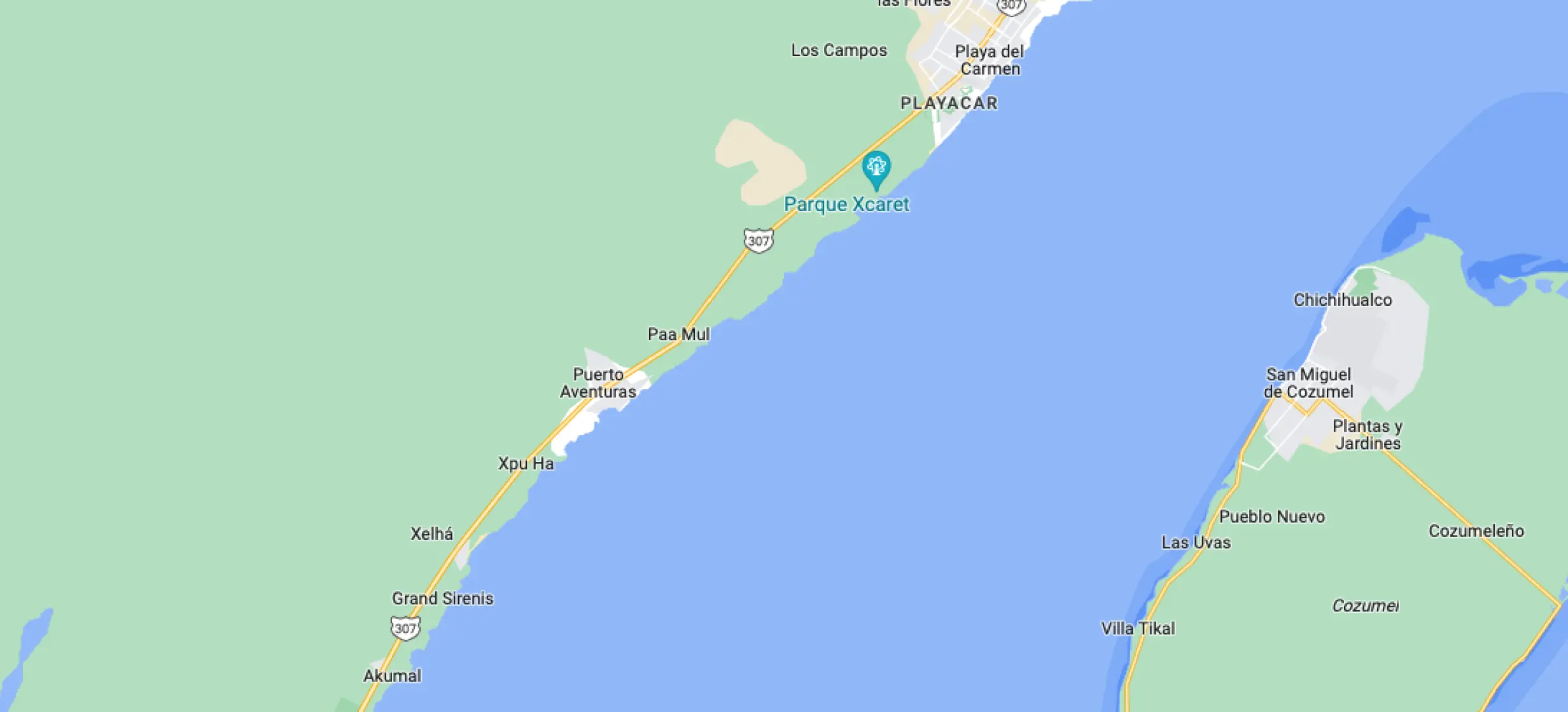 Resort map of Conrad Tulum Maya