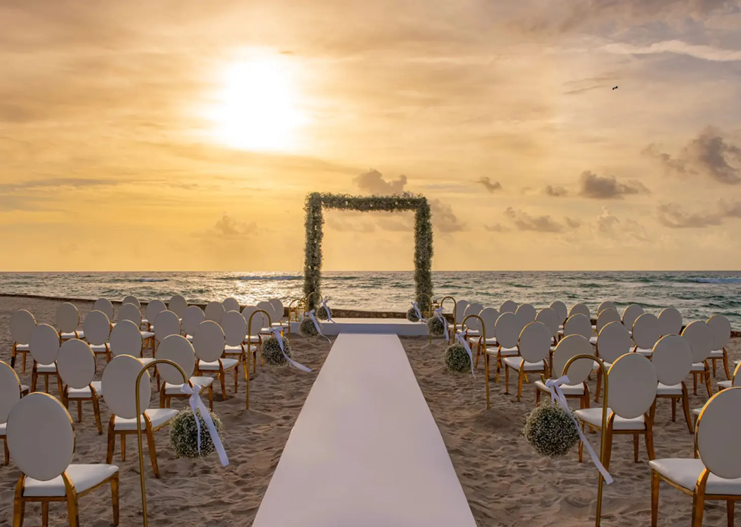 Conrad Tulum Beach Venue Ceremony setup