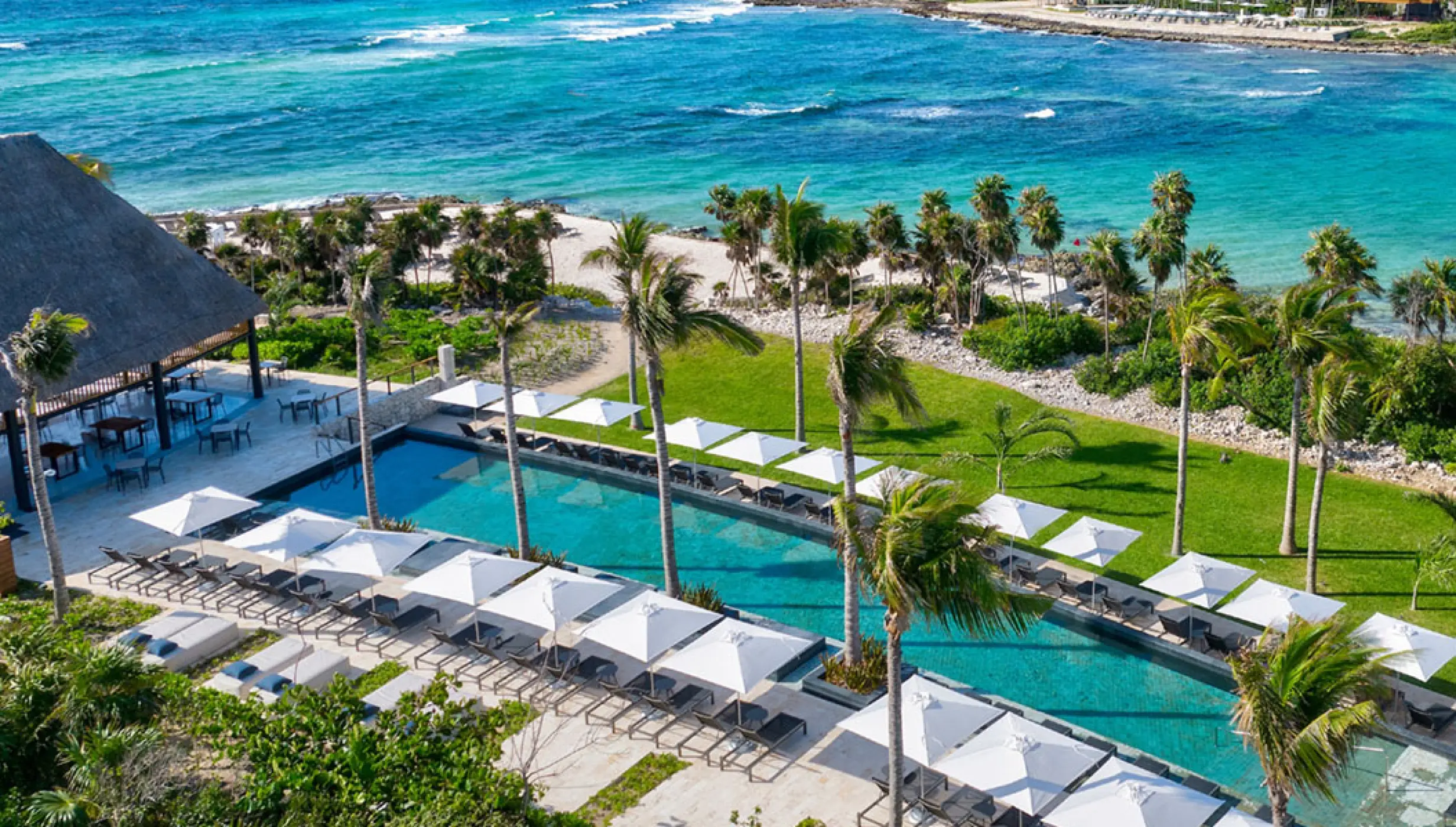 Chiringuito terrace wedding venue at Conrad Tulum Riviera Maya.