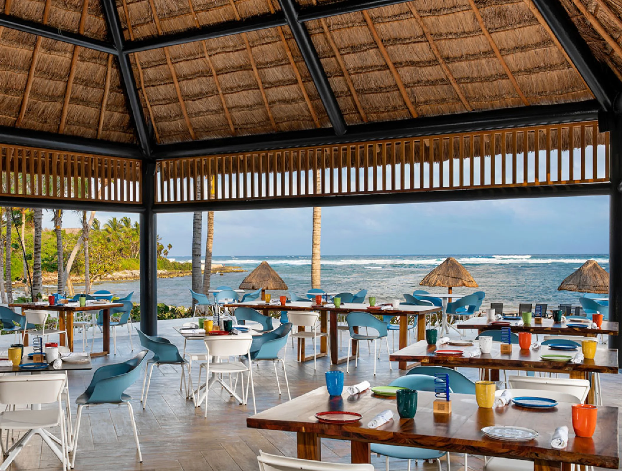 Chiringuito terrace wedding venue at Conrad Tulum Riviera Maya.
