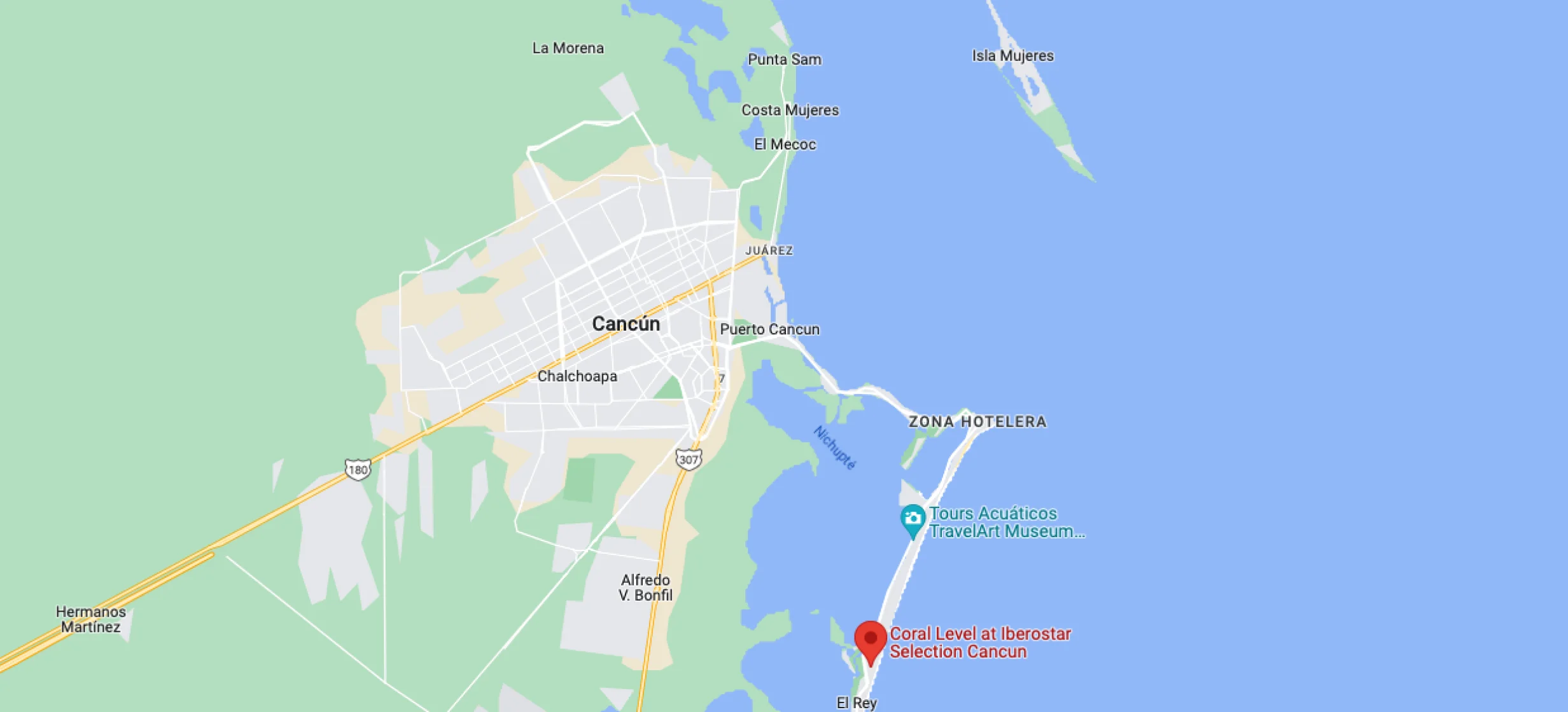 Resort map of Coral Level at Iberostar Selection Cancún